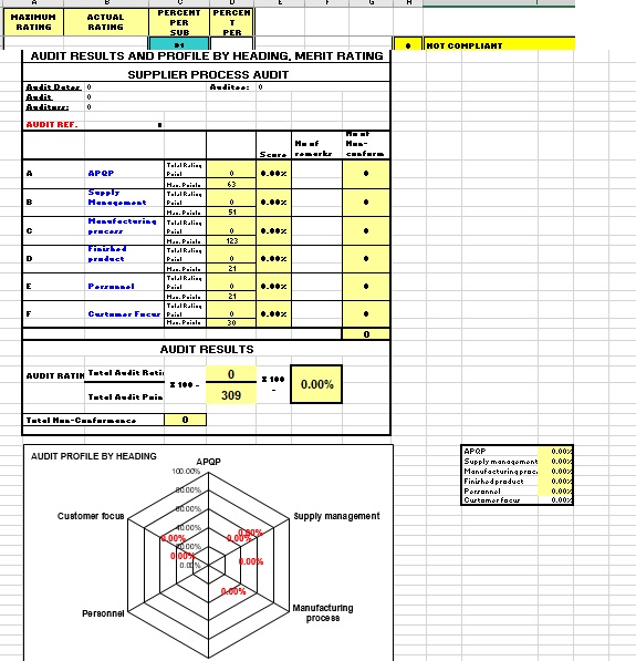 Supplier Audit Checklist Excel Template - Image 5