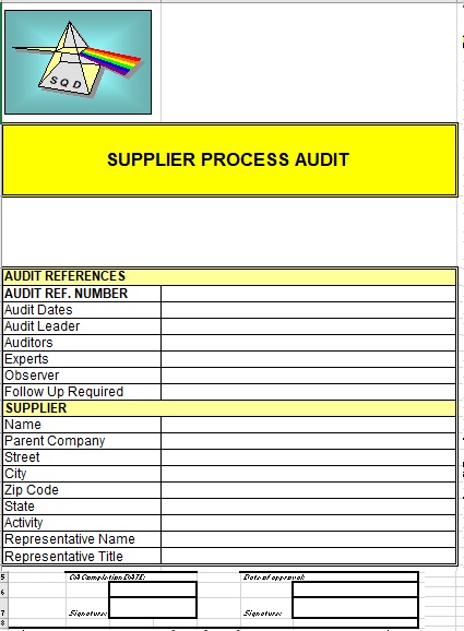 Supplier Audit Checklist Excel Template - Image 3